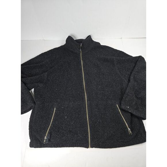 Other - Vtg Bear Fleece Performance Men's Black Fleece Jacket L Full Zip USA Outdoor‎